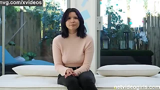 Adorable undemanding Asian catholic fucks the 5th panhandler of her life
